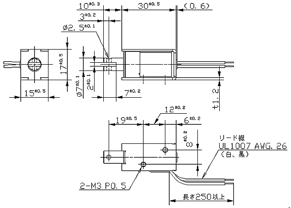 SH1L-0730 外観寸法図