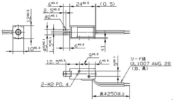 SH1L-0524 外観寸法図